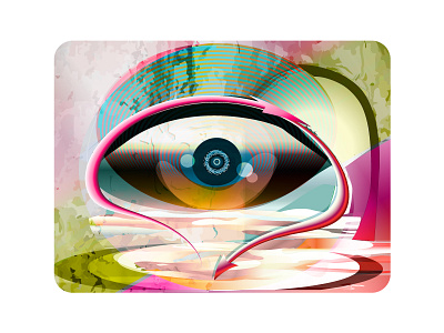 Vision Globale icon design eye illustration illustrator 2015 numerique oeil