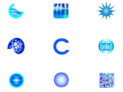 Blue blue design icons illustration illustrator numerique variation