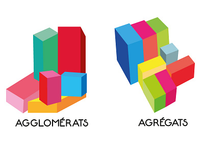 Agglomerates Vs Aggregates craft design illustration illustrator matérièl numerique paintings paints peinture