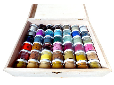 42 Pigments in a Box peintures pigmentaire pigments pâtes
