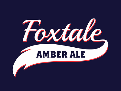 Foxtale Amber Ale beer foxtale logo script