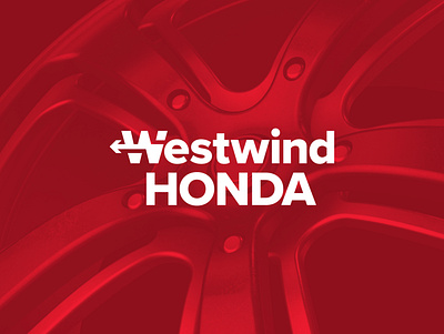 Westwind Honda Logo Concept arrow automotive car car dealership honda left logo logotype pointing red vehicle west wind