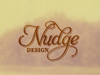 Nudge Design Logo logo retro script typography