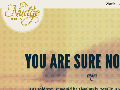 New Nudge Design homepage header header retro texture website
