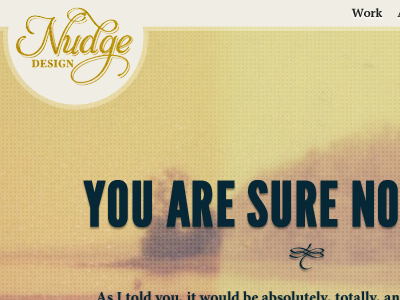 New Nudge Design homepage header