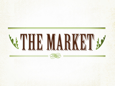 The Market dirt green logo vintage