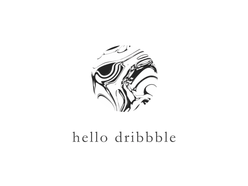 hello dribbble abstract animation bounce branding circle debut evolution gif hello logo marble minimal