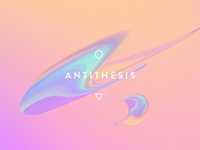 Antithesis abstract color experiment geometry gradient graphic layout logo minimal print shapes typography