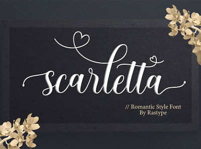 Scarletta Script branding calligraphy font script font typography wedding font