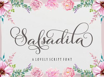 Salsadila Script Font branding calligraphy lovely font script font wedding card wedding fonts wedding invitation wedding invite
