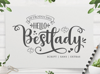Hello Bestlady Font branding calligraphy design love lovely font script font wedding card wedding font wedding fonts wedding invitation
