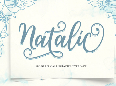 Natalic Script branding calligraphy design font script lovely font modern font script font wedding card wedding font wedding fonts