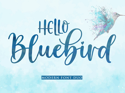 Hello Bluebird Font Duo branding lovely font modern font modern font duo modern script modern script font script font wedding font wedding fonts