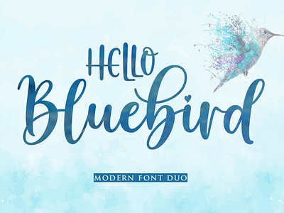 Hello Bluebird Font Duo