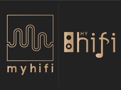 My Hifi Logo Concepts branding diy gold identity logo music sound speaker