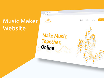 Music Maker Website design appdesign mobileapp ui ux uxdesign uxuidesign wesiteui