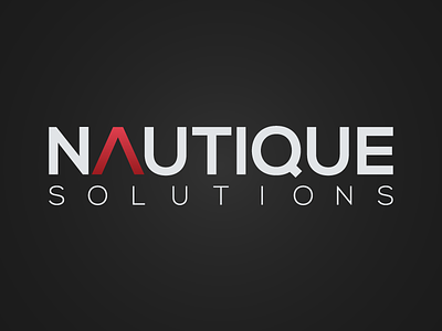 Nautique Solutions Logo a brand font identity logo red type vessels