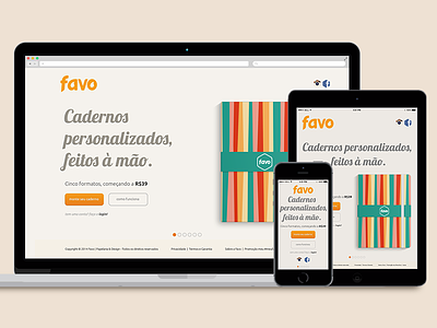 Favo Design - Home Page - Responsive custom design desktop hand made interface design mobile notebook responsive tablet ui ux