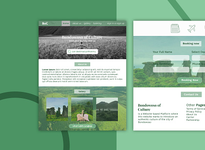 Bondowoso of Culture Tourism - UI/UX Design with Parallax design ui ux web website