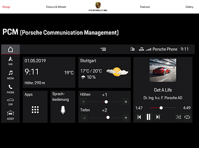 Porsche Site Redesign - PCM design illustration invisionstudio ui ux web