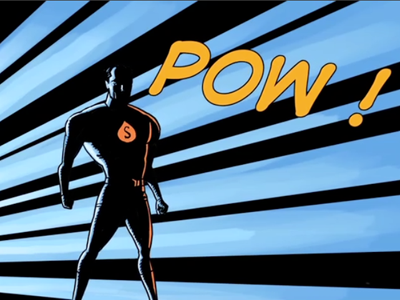 POW! 2d art cartoon comic illustration pow superhero