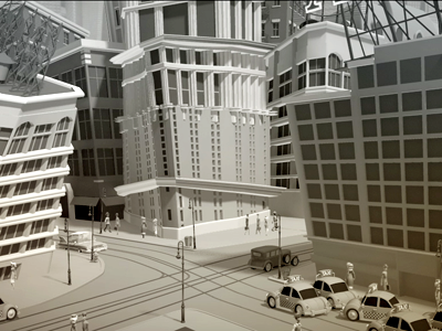City of Airhead 3d airhead animation buildings car cars city design nyc street