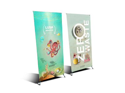 LUSH banner banner branding graphic design lush poster