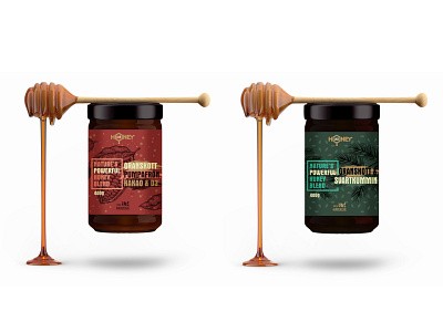 Honey Lab Labels bottle branding design food graphic design honey illustration jar label minimalism minimalistic