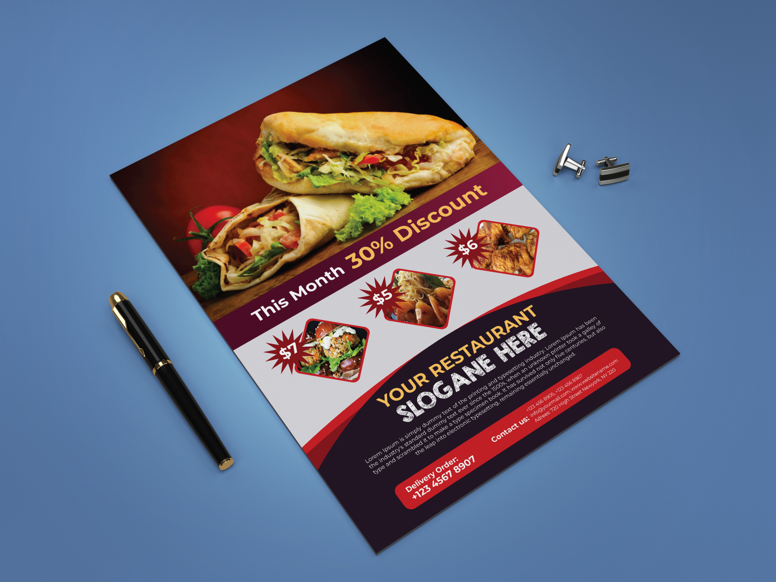 Resturant Flyer By Mahfuzul Islam Nabil On Dribbble 