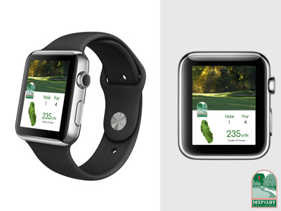 Deep Cliff Golf Course GPS iWatch Concept golf graphic design iwatch uxui
