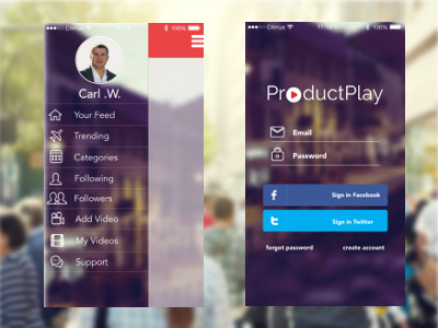 ProductPlay App Concept graphic design mobile uxui web design
