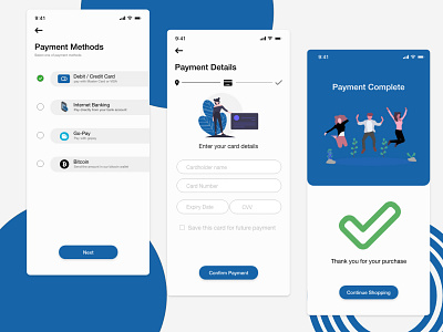 Payment Mobile App app design ecommerce illustration payment shopping ui