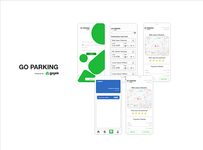 Mockup Go Parking animation app design flat illustration ui