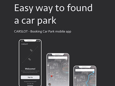 CARSLOT - Booking Car Park dark mode flat ui