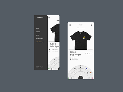 madakaripura app branding dark mode design shirt ui