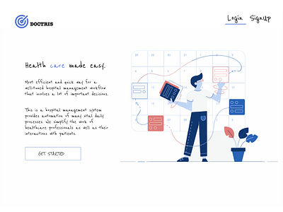 Doctris Hospital appointment management abstract abstractart design fresh illustration latest minimal technology website uiux