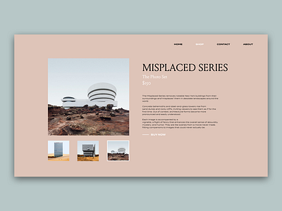 Misplaced Series - Shop Concept concept design design typography ui website website design