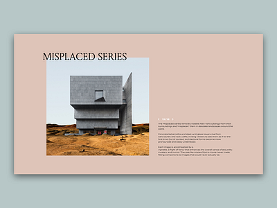 Misplaced Series - Slider Concept design typography ui website website design
