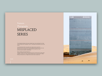 Misplaced Series - Featured Concept design minimalist typography ui website design