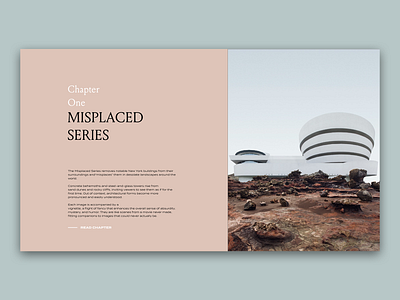 Misplaced Series - Blog concept concept design design minimalist typography ui website