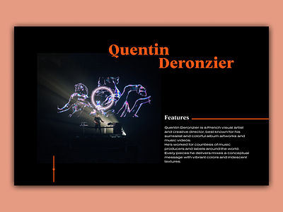 Quentin Deronzier - Homepage Concept concept design design ui website website design