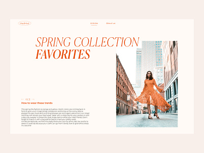 MadMod - Spring Collection Article concept design design ui website website design