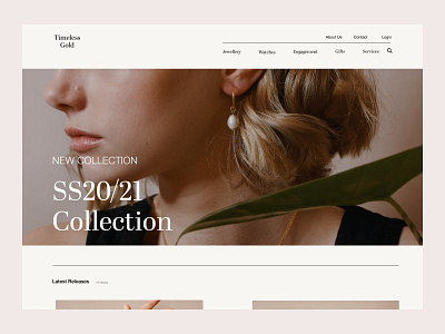 Timeless Gold - New Collection Page concept design design jewelry new collection ui website
