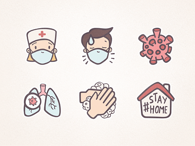 FREE Hand-drawn Pandemic Icons