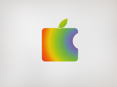This one went a bit bad apple flat icon gradient insane ios7 logo metro rainbow