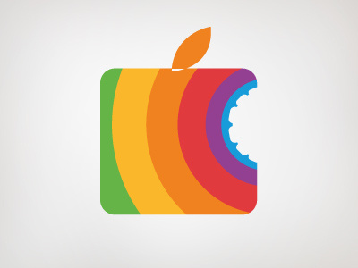 From the bite out apple flat icon gradient insane ios7 metro rainbow