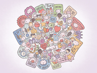 Self-care & Mental Health Icons clipart creativemarket doodle hand drawn icon icon design icon pack icon set icons illustration mental health mental health awareness mentalhealth self-care