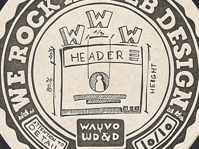 We Rock @ Web Design - Coaster coaster hand drawn rebound stamp web design