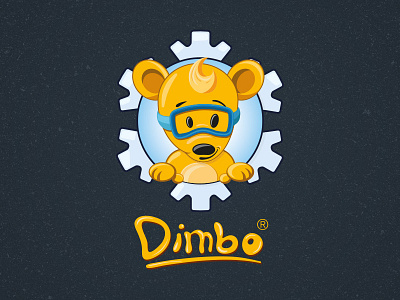 Dimbo Logo - Remastering bear kids kindergarten logo redesign remastering ski