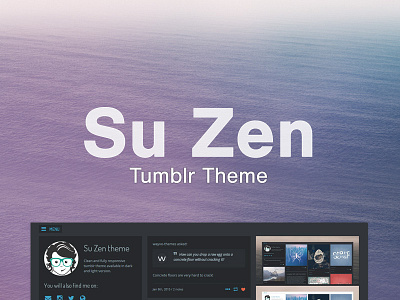 Su Zen Tumblr Theme clean dark light minimal portolio theme tumblr web design website